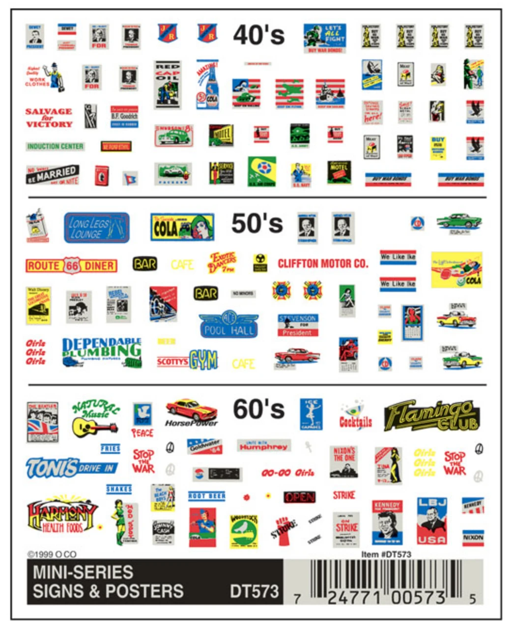 Woodland Scenics #573 - Mini-Series Signs And Posters 3 Woodland Scenics #573 - Mini-Series Signs And Posters