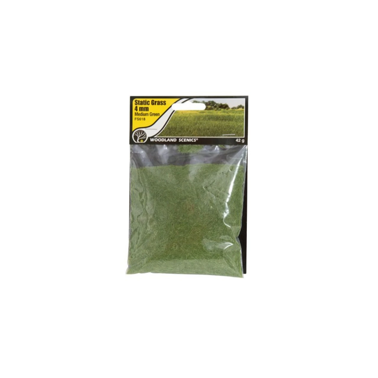 Woodland Scenics 618 - Static Grass Medium Green 4mm 3 Woodland Scenics 618 - Static Grass Medium Green 4mm