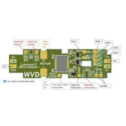 Wutter Vehicle And Details Next18AB - WVD ESU LokSound 5 Micro NEM662 Next18 Adapter Board For Kato F2, F3, F7, FP7, F40PH, P42 - N Scale
