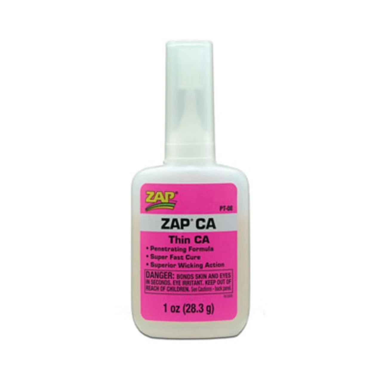Zap 430 / PT-08 - ZAP/CA Super-Thin Instant Adhesive -- 1oz 29.6mL 3 Zap 430 / PT-08 - ZAP/CA Super-Thin Instant Adhesive -- 1oz 29.6mL